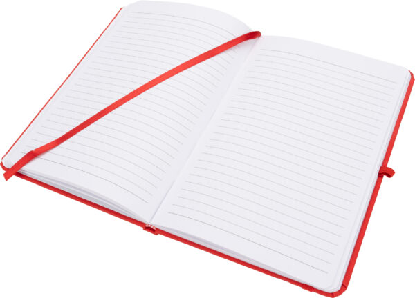 Notatnik A5 w linie z materiałów z recyklingu LORENA Czerwony