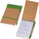 Notatnik w linie z długopisem tekturowym EUGENIO Zielony